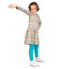 Mightly Toddler Fair Trade Organic Cotton Long Sleeve Drop Waist Dress - 3 of 3