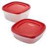 Rubbermaid 4pc Easy Find Lids Food Storage Containers Red: Stackable, Microwave & Freezer Safe, 14 & 9 Cup - 3 of 4