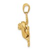 Black Bow Jewelry 14k Yellow Gold Articulated 3D Frog Pendant - 2 of 4