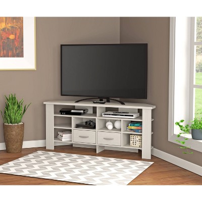 15" Corner TV Stand for TVs up to 60" White - Inval