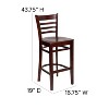 Flash Furniture Ladder Back Wooden Restaurant Barstool - 4 of 4