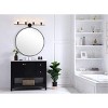 Elegant Lighting Gene 4 light Black and Clear glass Wall sconce - 2 of 4