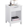 PAGED Nightstand with Storage Drawer and Open Shelf, Modern Wooden Side Table, Bedside Cabinet for Bedroom, Living Room - 3 of 4