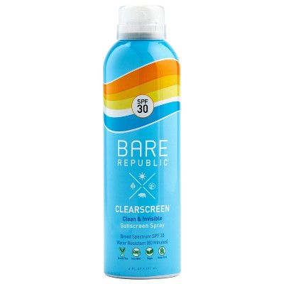 Bare Republic ClearScreen Sunscreen Spray - SPF 30 - 6oz