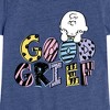 Girls' - Peanuts - Good Grief Charlie Brown Fitted Short Sleeve Graphic T-Shirt - 2 of 4