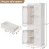 69" Tall Pantry Cabinet, Freestanding Kitchen Pantry Storage Cabinet with Drawer, Glass Door and Adjustable Shelves, for Bathroom, Dining Room, White - 2 of 4