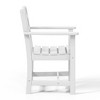 WestinTrends Ashore Outdoor HDPE Patio Classic Dining Arm Chair, White - 4 of 4