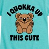 Girls' - Instant Message - I Quokka Up This Cute Fitted Short Sleeve Graphic T-Shirt - 2 of 4