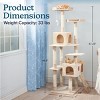 Pet Adobe Multilevel Cat Tree House Tower and Scratching Posts - Beige - 2 of 4