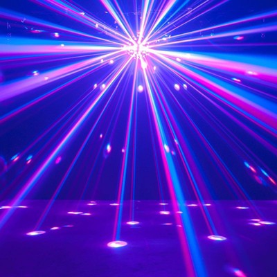 Black and Purple LED Disco Ball Light Fixture Set