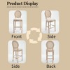 PAGED Folding Dining Chairs Set of 2, Wooden Living Room Chair with Upholstered Seat, Portable Kitchen Chair for Kitchen, Dining Room - 4 of 4