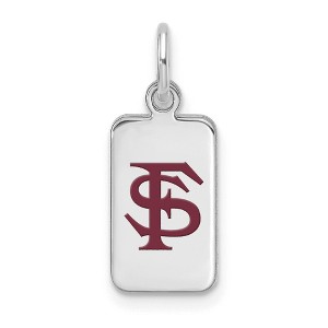 Black Bow Jewelry Sterling Silver Florida State Seminoles NCAA Extra Small Pendant - 1 of 4