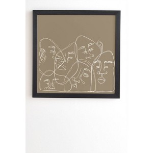 Simone Cotton Unrequited Love Framed Wall Canvas Black/Brown - Deny Designs - 1 of 4