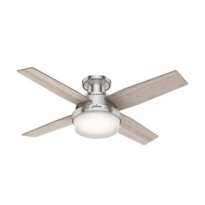 Hunter Dempsey 44" Lighted Ceiling Fan Brushed Nickel Finish with Integrated LED and Handheld Control - 1 of 4