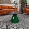 LeisureMod Tully Glass Coffee Table, Modern Side Table with Black Rim for Home - 3 of 4