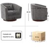 360° Swivel Accent Chair, Comfy Sofa Chairs with Wood Base, Chenille Fabric Upholstered Arm Chair - ModernLuxe - 3 of 4