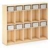 Guidecraft EdQ 10-Section Wooden Storage Locker for Classroom, Kids Natural Wood Cubby Organizer with Shelves and Hooks for Coats - 4 of 4