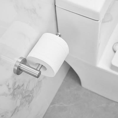 Brushed Nickel 5-Piece Bathroom Hardware Set with Towel Bar and Hooks