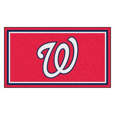 MLB Washington Nationals 3'x5' Plush Area Rug - Red