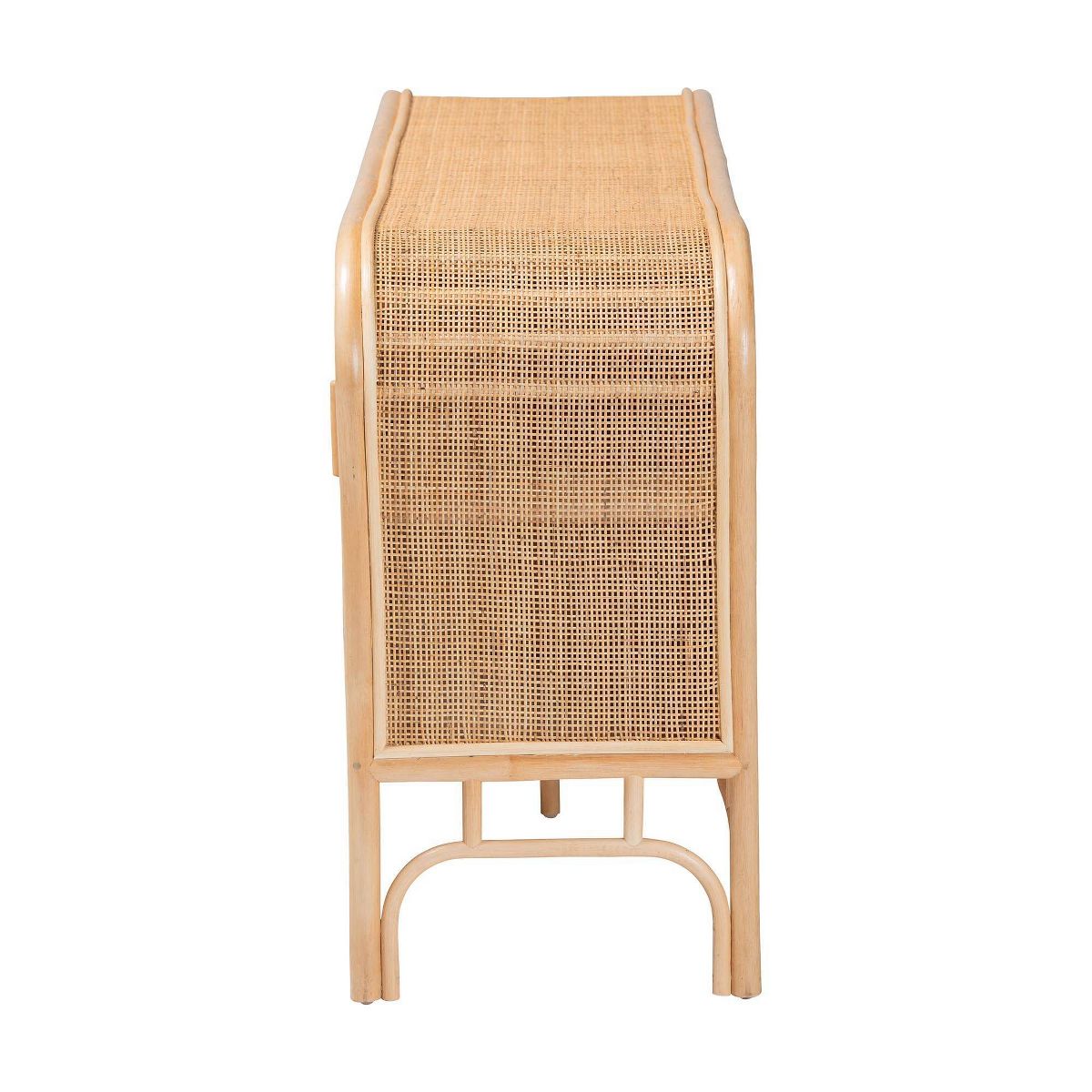 bali & pari Carabella Natural Rattan 2 Door Storage Cabinet Natural: Fixed Shelves, No Assembly Required - thumbnail 5