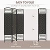 NicBex Room Divider Folding Woven Privacy Screen with Wood Legs Partition for Home & Office - 4 of 4