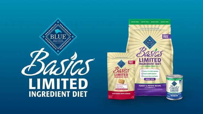 Blue Buffalo Basics Skin &#38; Stomach Care  Grain Free Natural  Lamb &#38; Potato Recipe Small Breed Dry Dog Food - 11lbs, 2 of 13, play video