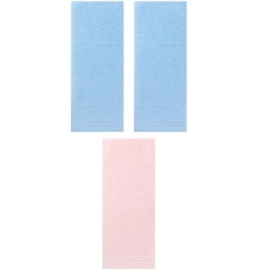 REGALWOVEN 3 Pack Solid Striped Soft Absorbent Bathroom Hand Towels for Hand, Face 14" x 30" - 1 of 4