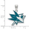 Black Bow Jewelry Sterling Silver San Jose Sharks NHL Large Pendant - 2 of 3