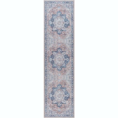 Mark & Day Worthville 2'7"x10' Runner Washable Woven Indoor Area Rugs Rust: Stain-Resistant, Traditional Flat Pile for Hallway