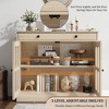 Sideboard Buffet Cabinets with Glass Door, 35.4" Sideboard with Storage Drawer, Adaptable Design - 4 of 4