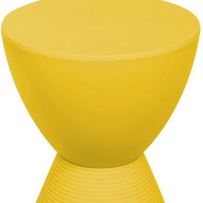 Yellow Modern Round Plastic Side Table