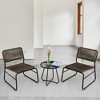 Maggift Patio Seating Sets Outdoor Bistro Set，Special Design, Chat and Conversation Furniture Set，for Garden, Living Room, Brown, 21.85"*25.4"*29.33" - 4 of 4