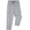 Collections Etc Men's French Terry Drawstring Waist Cargo Pants - 4 of 4