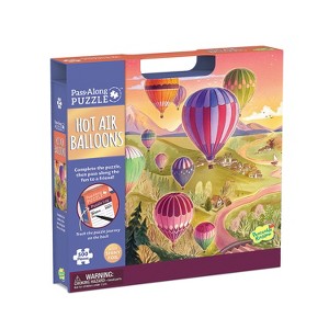 Peaceable Kingdom Hot Air Balloons Pass Along Puzzle – 500 Piece with Shiny Foil Accents & Easel-Style Storage Box - for Kids Ages 8+ - 1 of 2