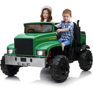 Garvee Kids Ride On Truck Car, 24V Powered Electric Vehicle Truck for Kids with Remote Control, Led Light, Music, Horn, High Low Speed - 1 of 4