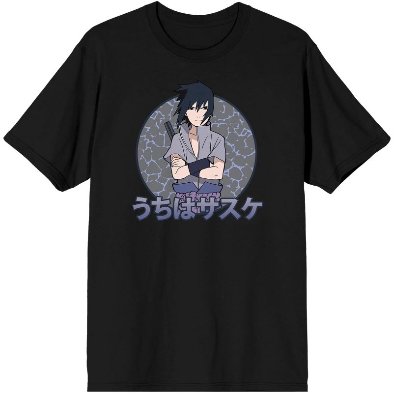 Naruto Shippuden Sasuke Uchiha Men's Black T-shirt, 1 of 3