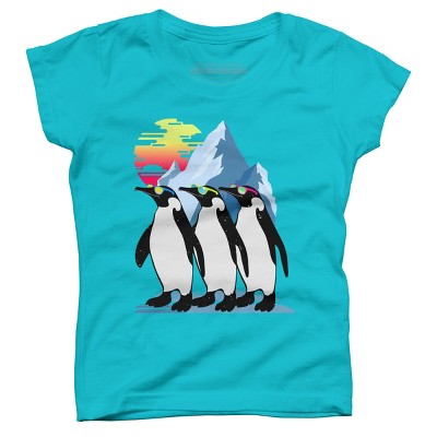 Girl's Design By Humans North Pole Summer By clingcling T-Shirt
