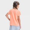 Girls' Short Sleeve Rainbow Graphic T-Shirt - Cat & Jack™ Peach Orange - 3 of 4