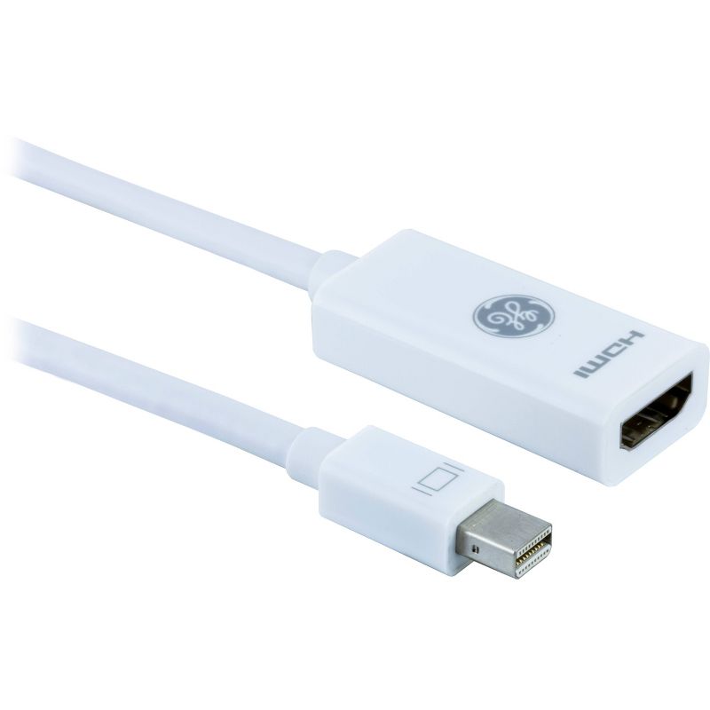 GE Mini DisplayPort to HDMI Adapter, Supports Full HD 1080P and 4K UltraHD - White, 6 of 7