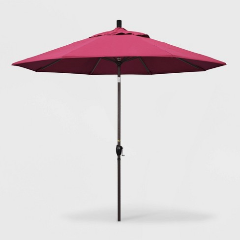 9 Pacific Trail Patio Umbrella Push Button Tilt Crank Lift Sunbrella Hot Pink California Umbrella Target