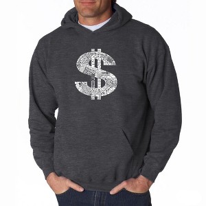LA Pop Art Men's Word Art Hooded Sweatshirt - Dollar Sign - 1 of 4