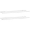 vidaXL Picture Frame Ledge Shelves 2 pcs White 23.6"x3.5"x1.2" MDF - 2 of 4