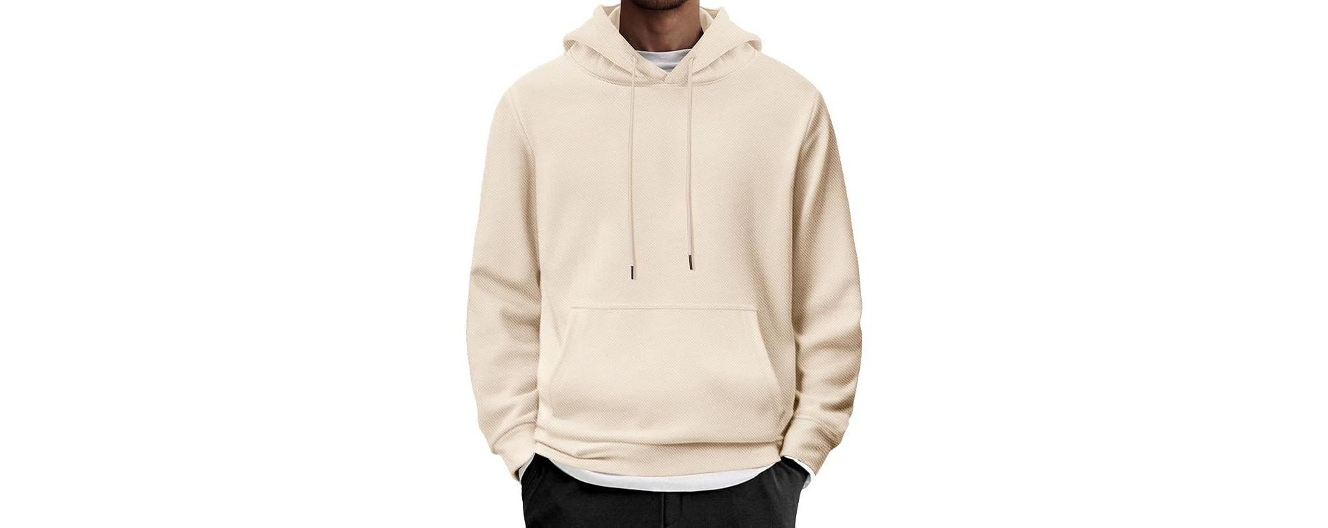 COOFANDY Mens Hoodie Long Sleeve Casual Pullover Hooded Sweatshirt Fashion Drawstring Hoodies with Pocket