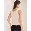 INSPIRE CHIC Women's Casual Sleeveless Button Down Fully Lined Business Vest - 4 of 4