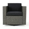 Wicker Swivel Patio Accent Chair,Modern Arm Chair With Cushion,Patio Chair Outdoor,Patio Chair Wicker -Maison Boucle - 3 of 4