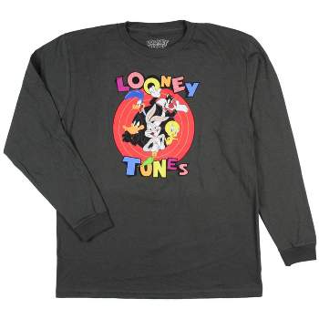 Looney Tunes Boys' Character Circle Logo Long Sleeve Graphic T-Shirt