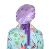 Anna-Kaci Women Silk Bonnet for Sleeping Satin Hair Bonnet with Butterfly Print and Adjustable Tie Band - 2 of 4