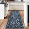Washable Floral Area Rug, Non-Slip Low Pile Carpet for Living Room, Bedroom & Office Rug with Floral Pattern - 2 of 4