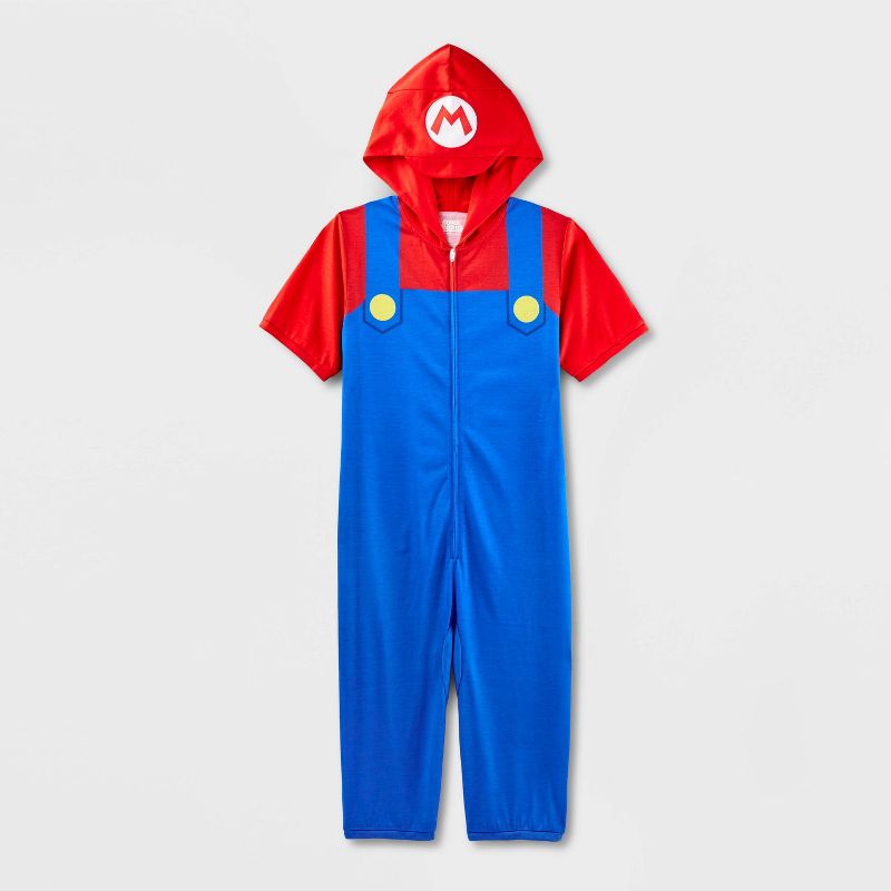 Boys' Super Mario Union Suit - Red, 1 of 4