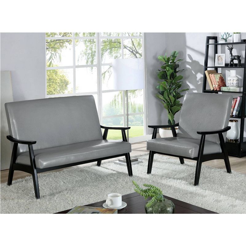 Sandros Mid-Century Accent Chair Gray - HOMES: Inside + Out, 4 of 5